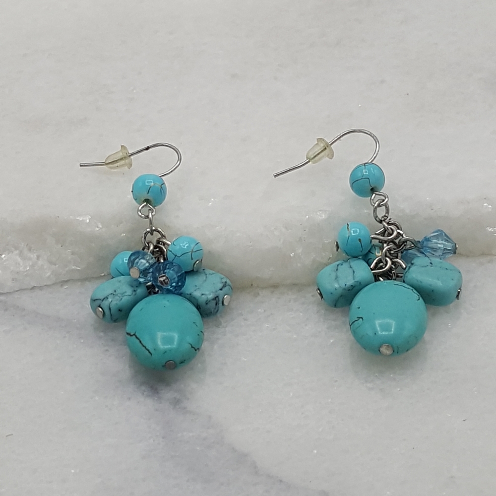 ✔️NWT Turquoise Stone Hanging Earrings